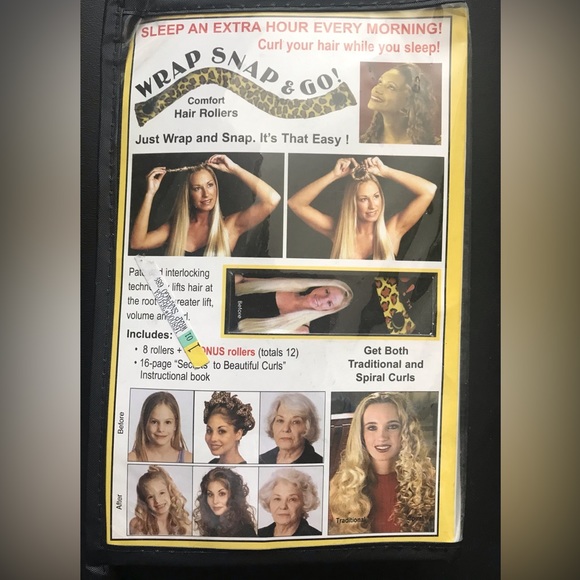 Hair rollers animal print! Wrap, Snap, & Go! - Picture 2 of 8